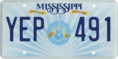 MS license plate YEP491