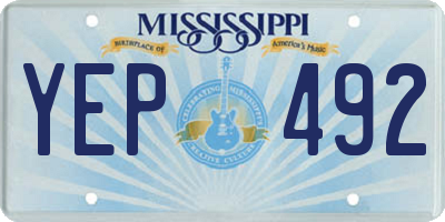 MS license plate YEP492