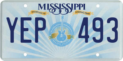 MS license plate YEP493