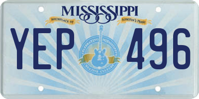 MS license plate YEP496