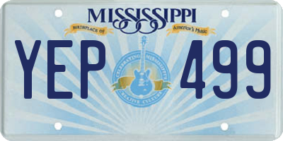 MS license plate YEP499