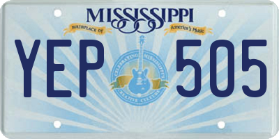 MS license plate YEP505