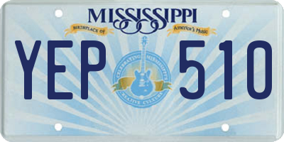 MS license plate YEP510