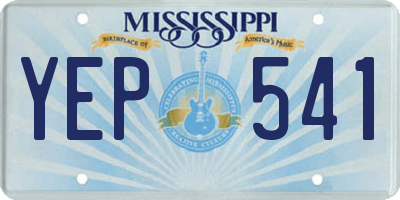 MS license plate YEP541