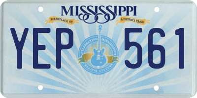 MS license plate YEP561