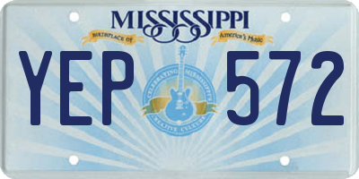 MS license plate YEP572