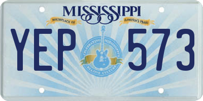 MS license plate YEP573