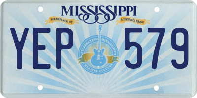 MS license plate YEP579