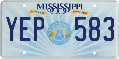 MS license plate YEP583