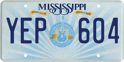 MS license plate YEP604