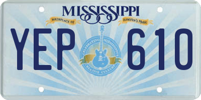 MS license plate YEP610