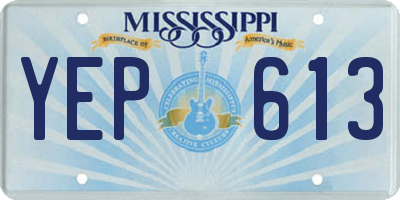 MS license plate YEP613