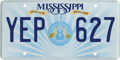 MS license plate YEP627