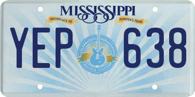 MS license plate YEP638