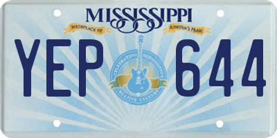 MS license plate YEP644