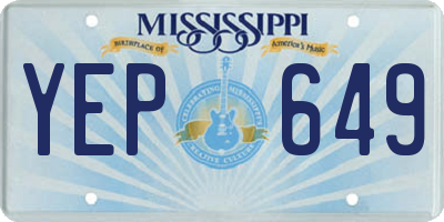 MS license plate YEP649