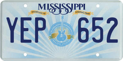 MS license plate YEP652