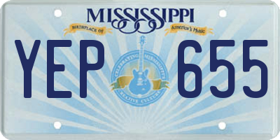 MS license plate YEP655