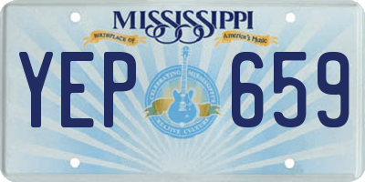 MS license plate YEP659