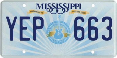 MS license plate YEP663