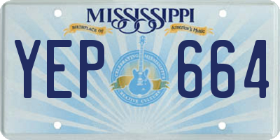 MS license plate YEP664