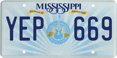 MS license plate YEP669