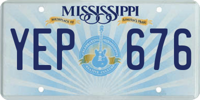 MS license plate YEP676