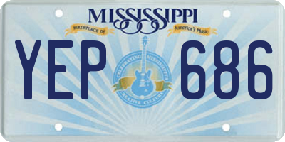 MS license plate YEP686