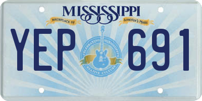 MS license plate YEP691