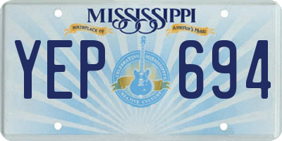 MS license plate YEP694