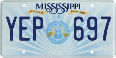 MS license plate YEP697