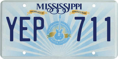 MS license plate YEP711