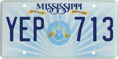MS license plate YEP713