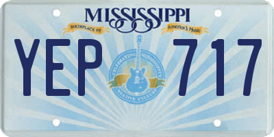 MS license plate YEP717