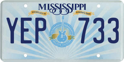 MS license plate YEP733