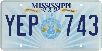 MS license plate YEP743
