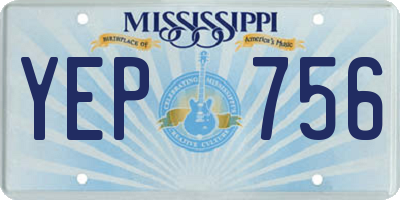 MS license plate YEP756