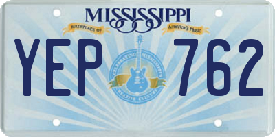 MS license plate YEP762