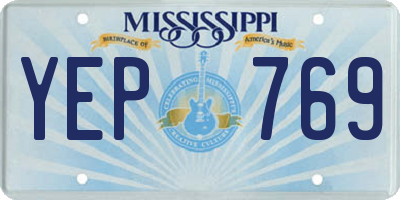 MS license plate YEP769