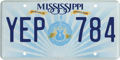 MS license plate YEP784