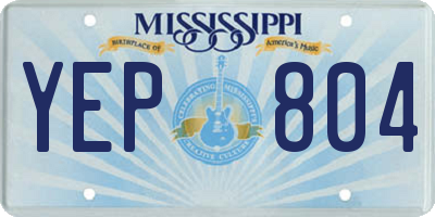 MS license plate YEP804
