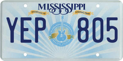 MS license plate YEP805