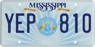 MS license plate YEP810