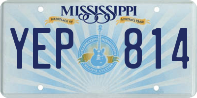 MS license plate YEP814
