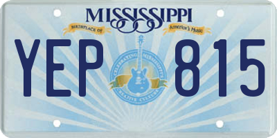 MS license plate YEP815