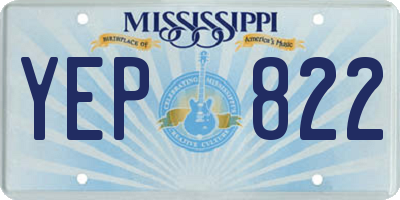 MS license plate YEP822