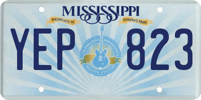 MS license plate YEP823