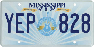 MS license plate YEP828