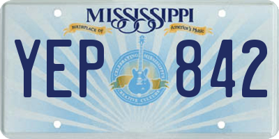 MS license plate YEP842
