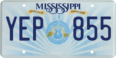MS license plate YEP855
